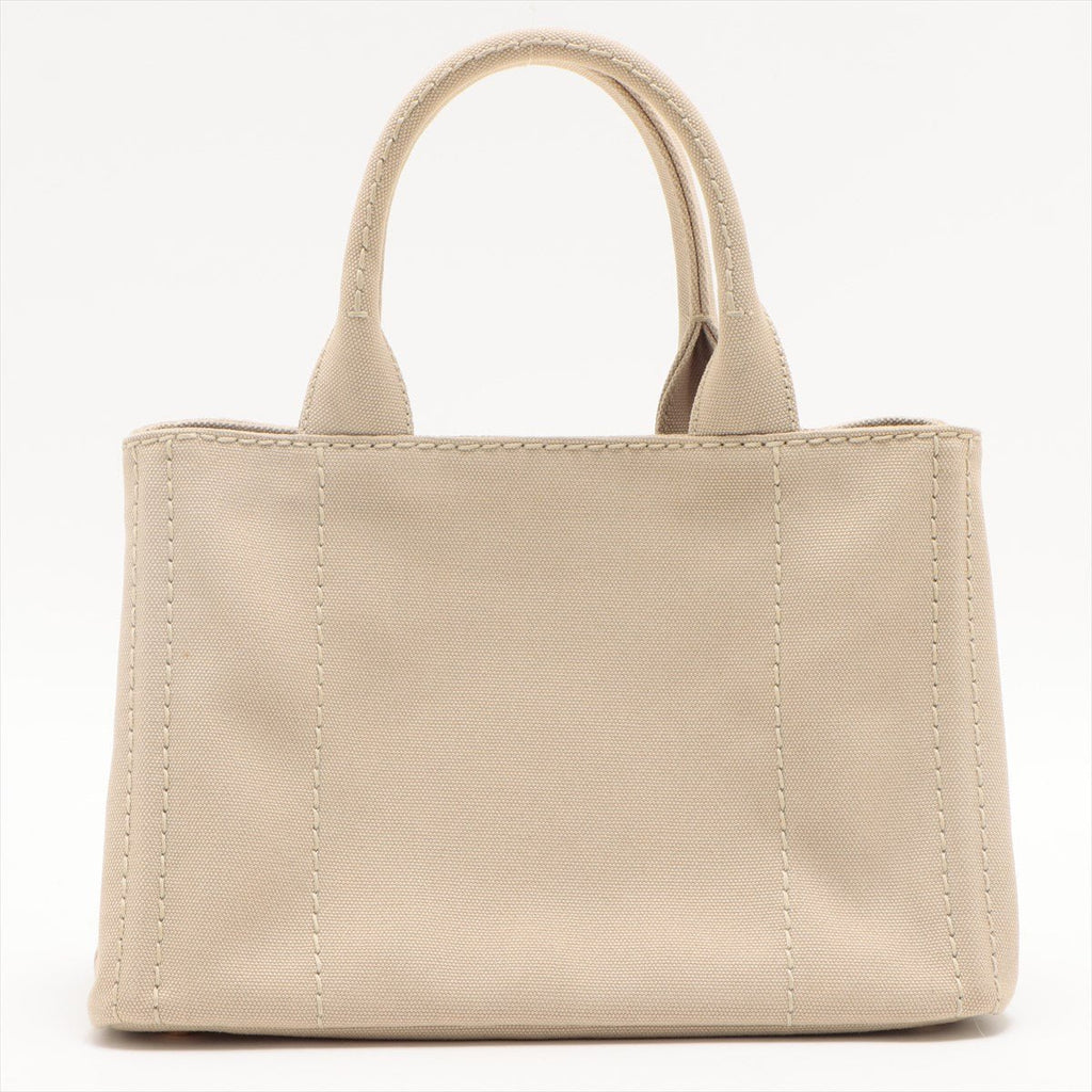 2-Way Canvas Tote Bag Beige