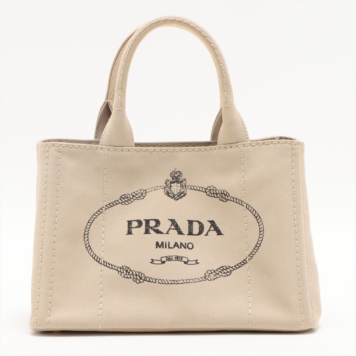 2-Way Canvas Tote Bag Beige