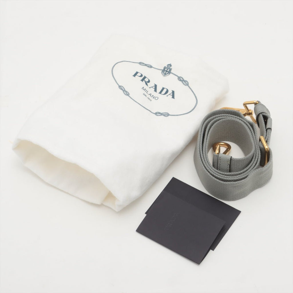 2-Way Denim Canvas Tote Bag Grey
