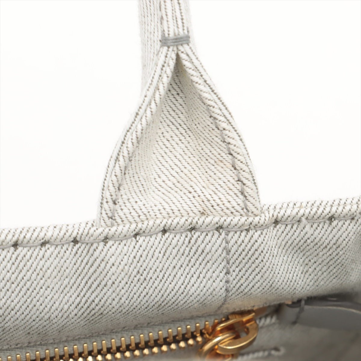2-Way Denim Canvas Tote Bag Grey