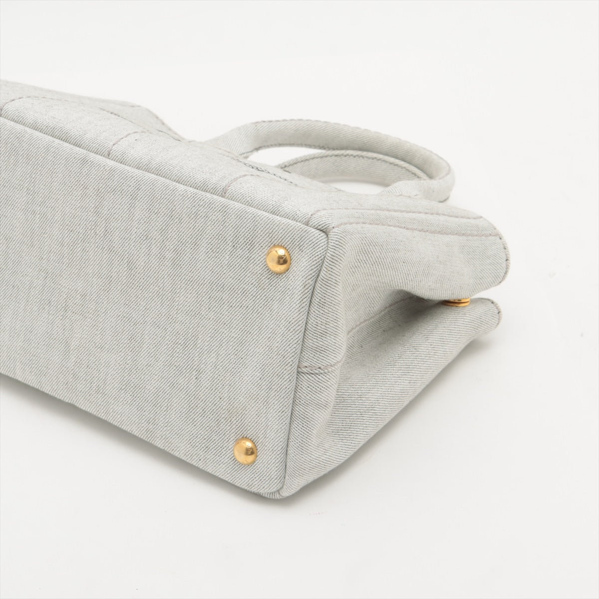2-Way Denim Canvas Tote Bag Grey
