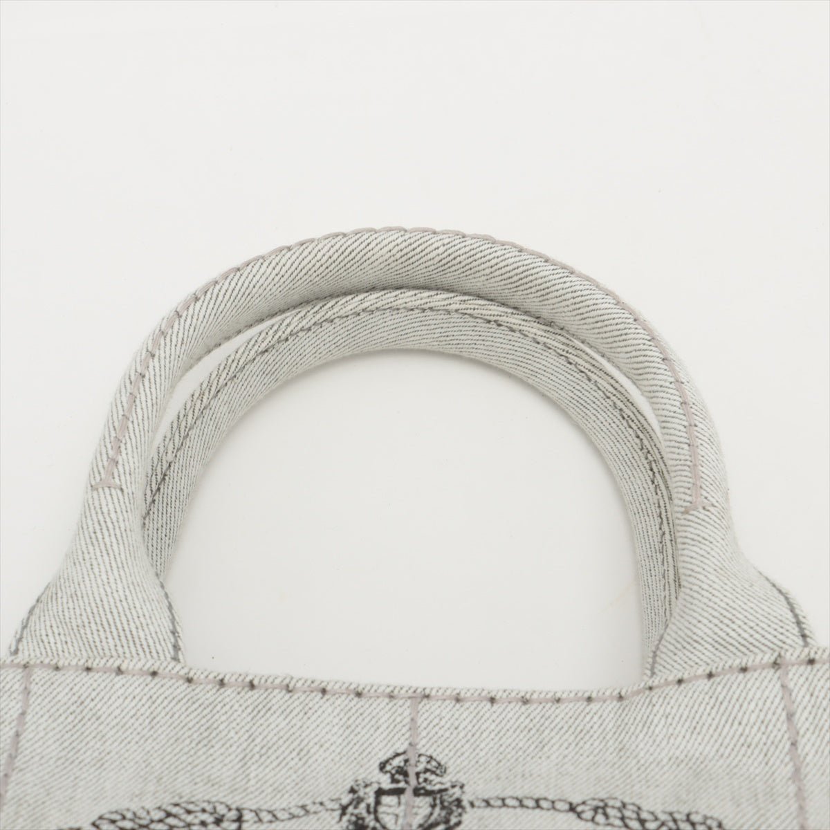 2-Way Denim Canvas Tote Bag Grey
