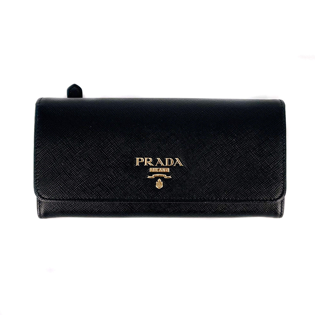 Black Saffiano Wallet Large