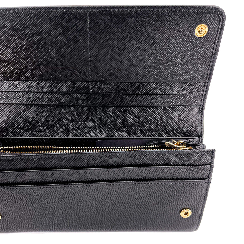 Black Saffiano Wallet Large