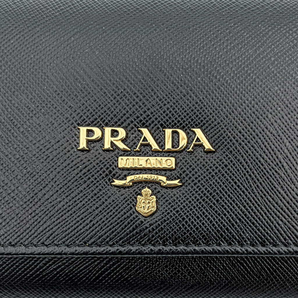 Black Saffiano Wallet Large