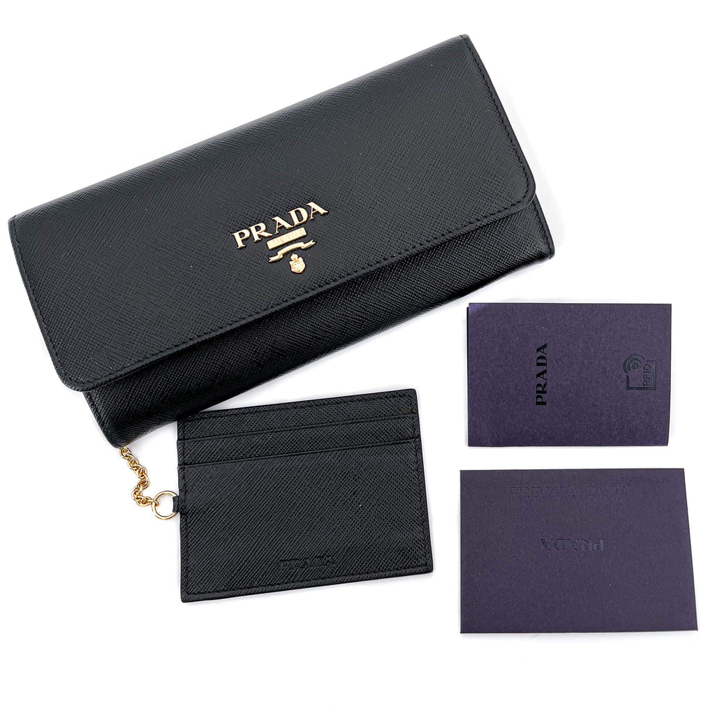 Black Saffiano Wallet Large