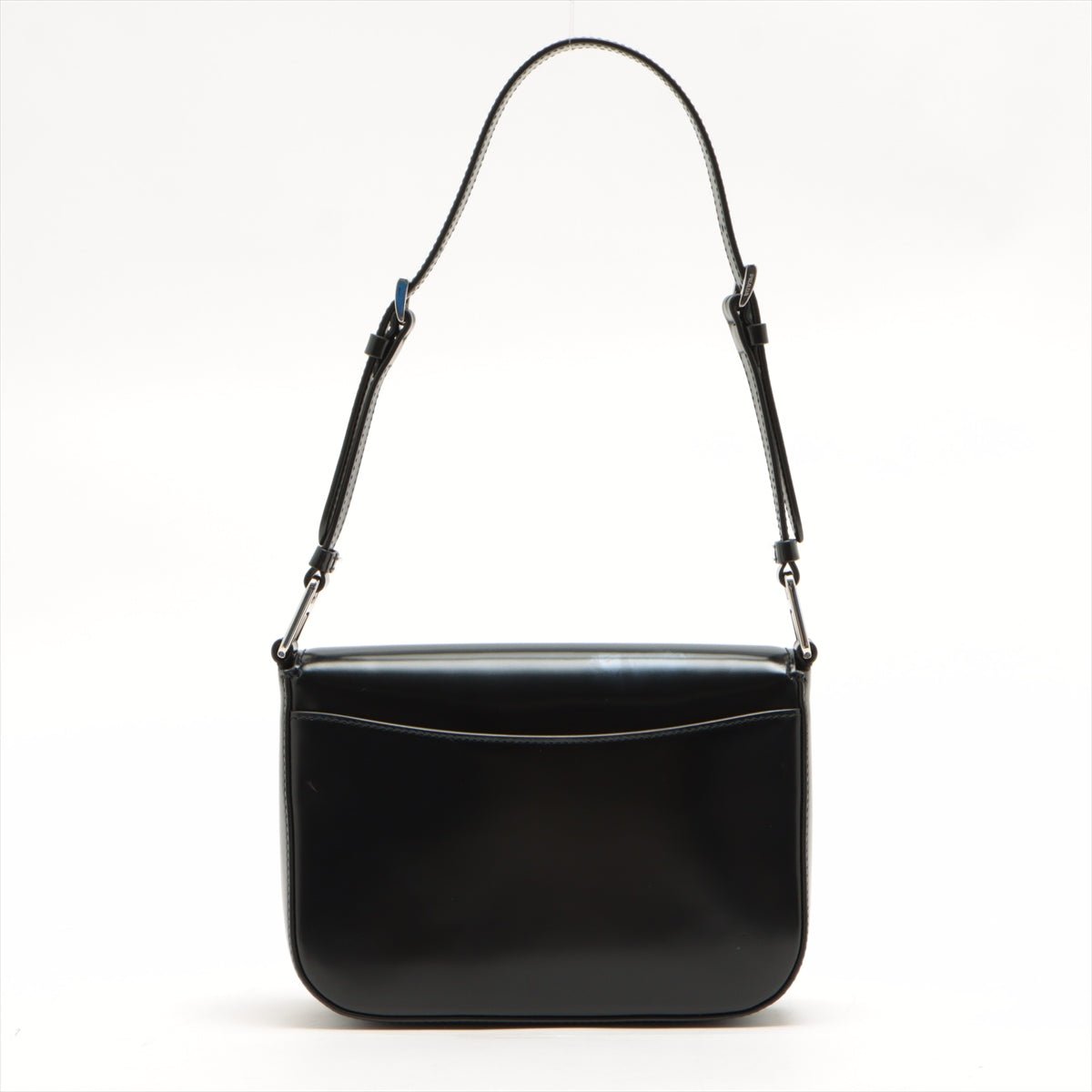 Brushed Leather Black Shoulder Bag