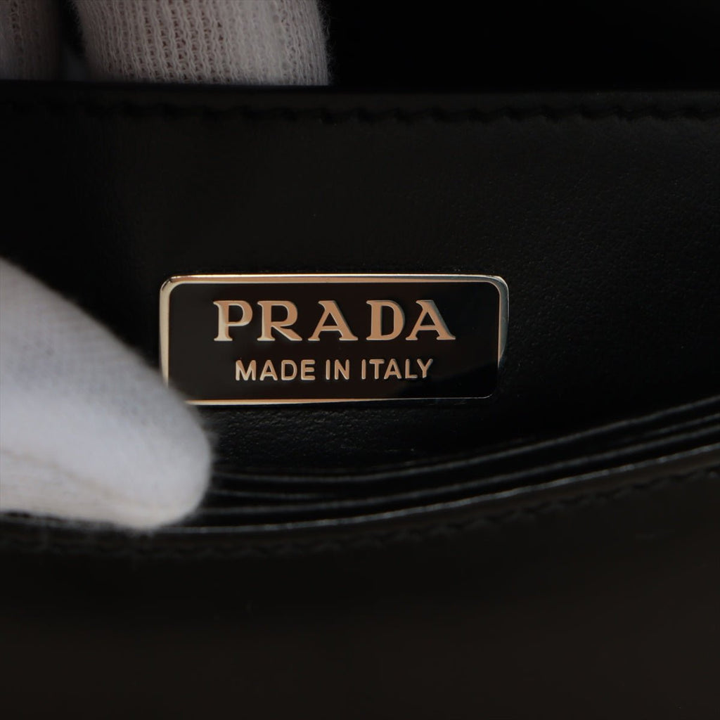 Brushed Leather Black Shoulder Bag
