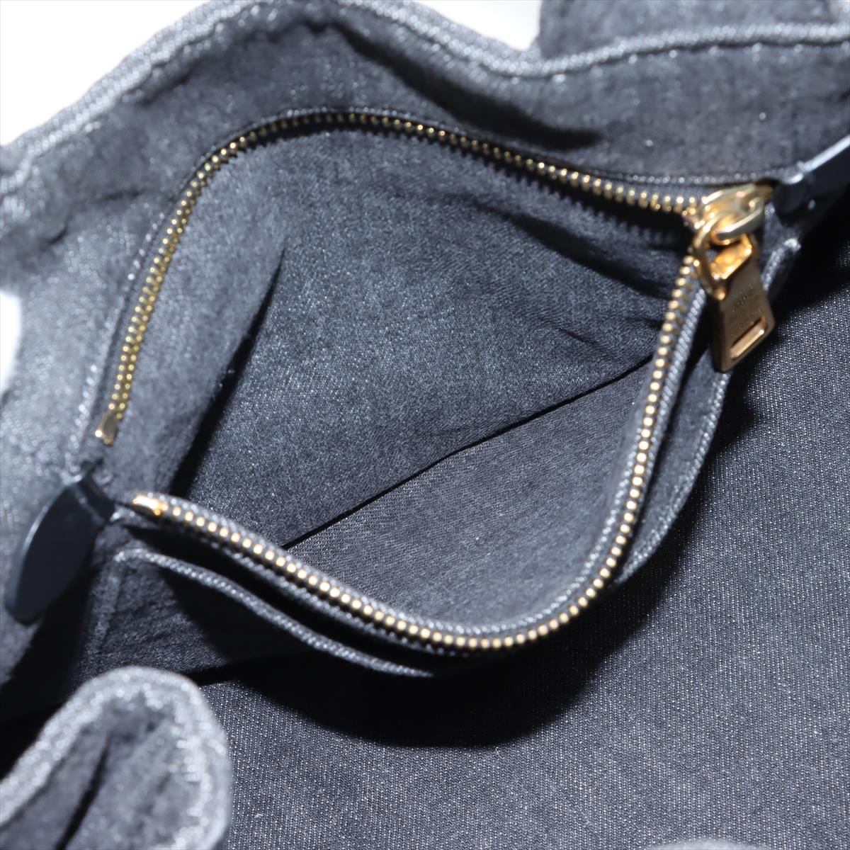 Canapa Denim 2way handbag Black