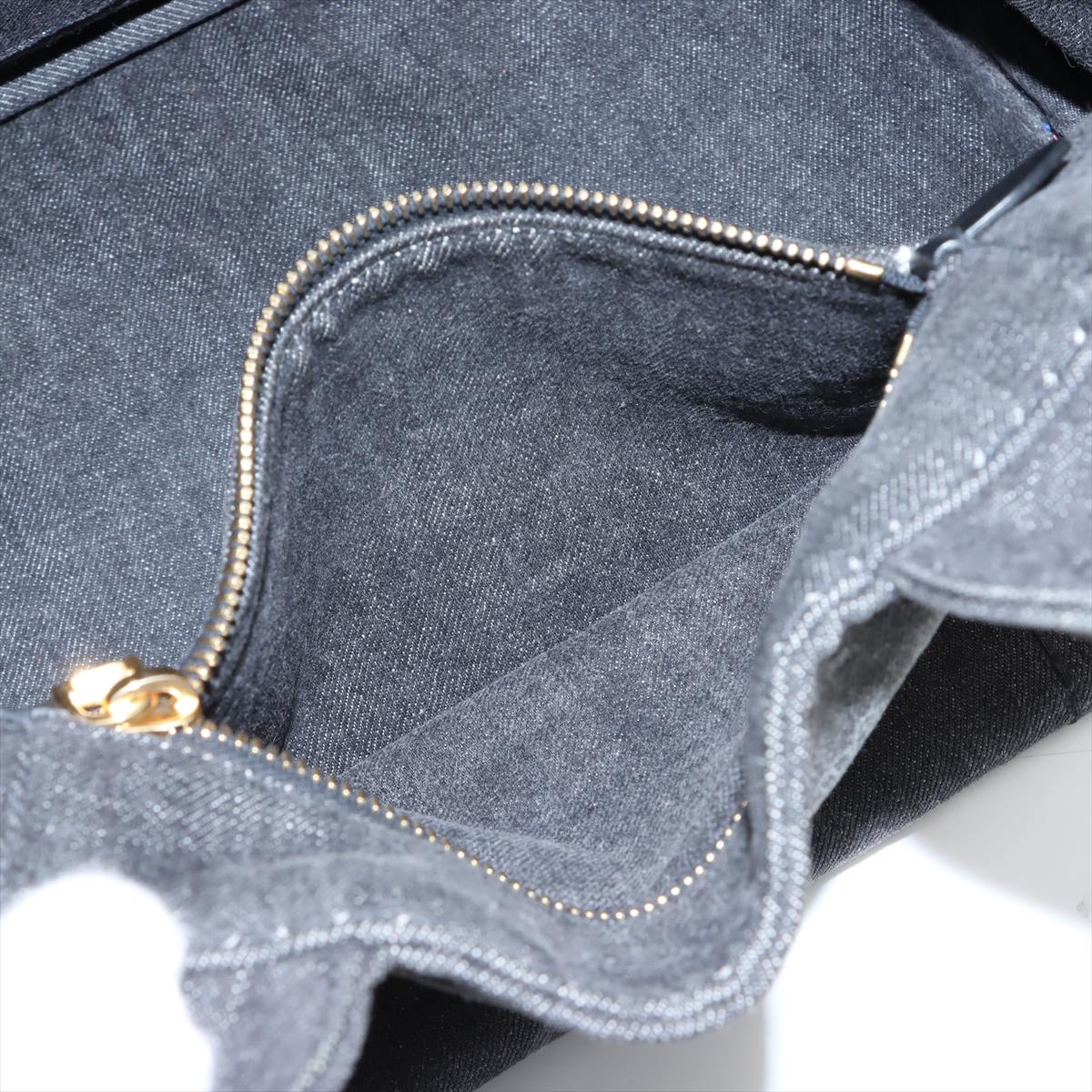 Canapa Denim 2way handbag Black