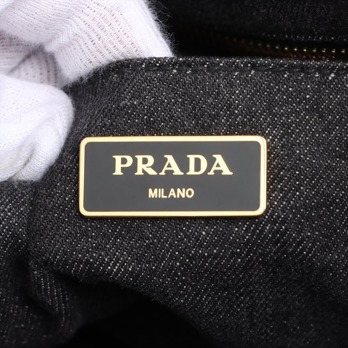 Canapa Denim 2way handbag Black