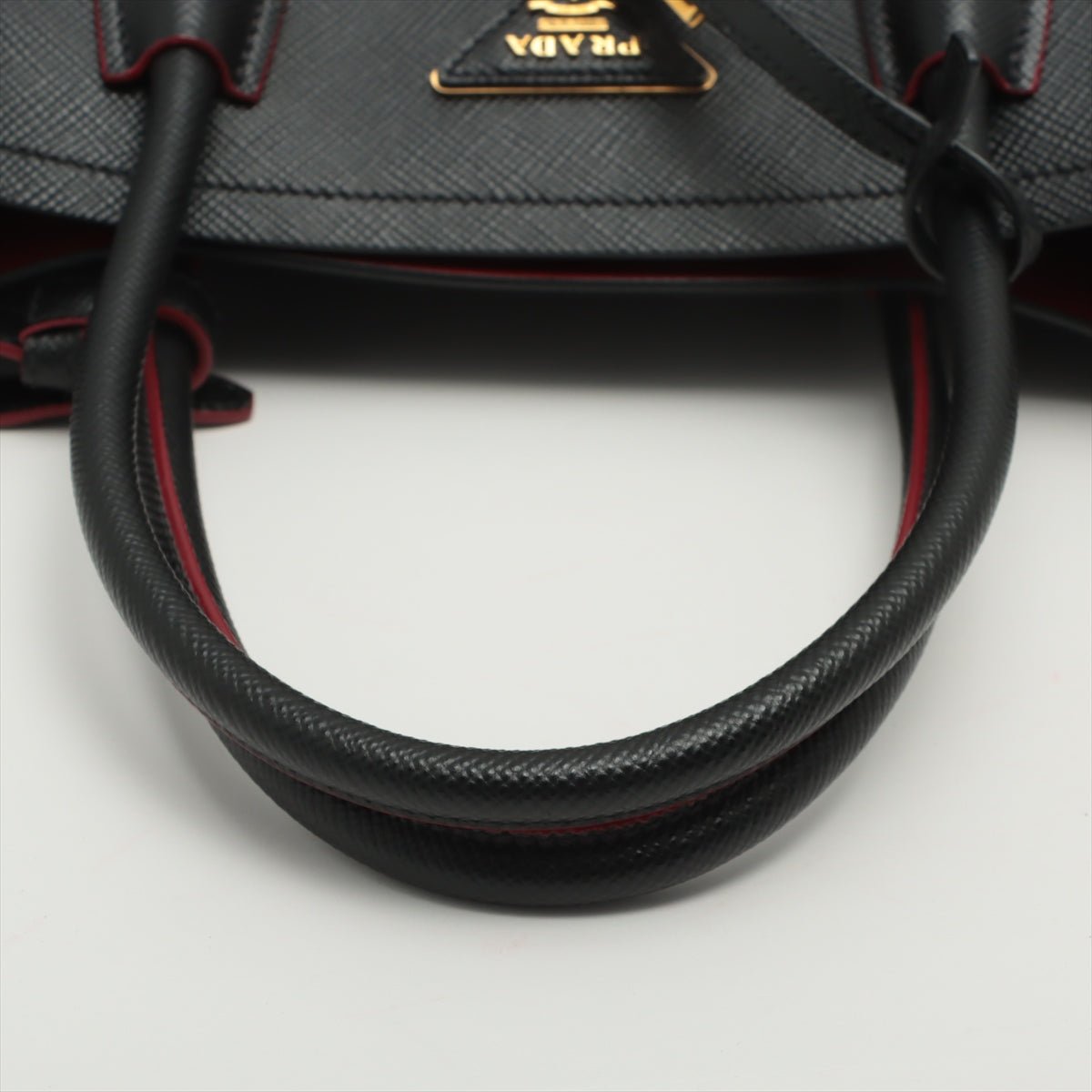 Double Medium Saffiano Leather Black Bag