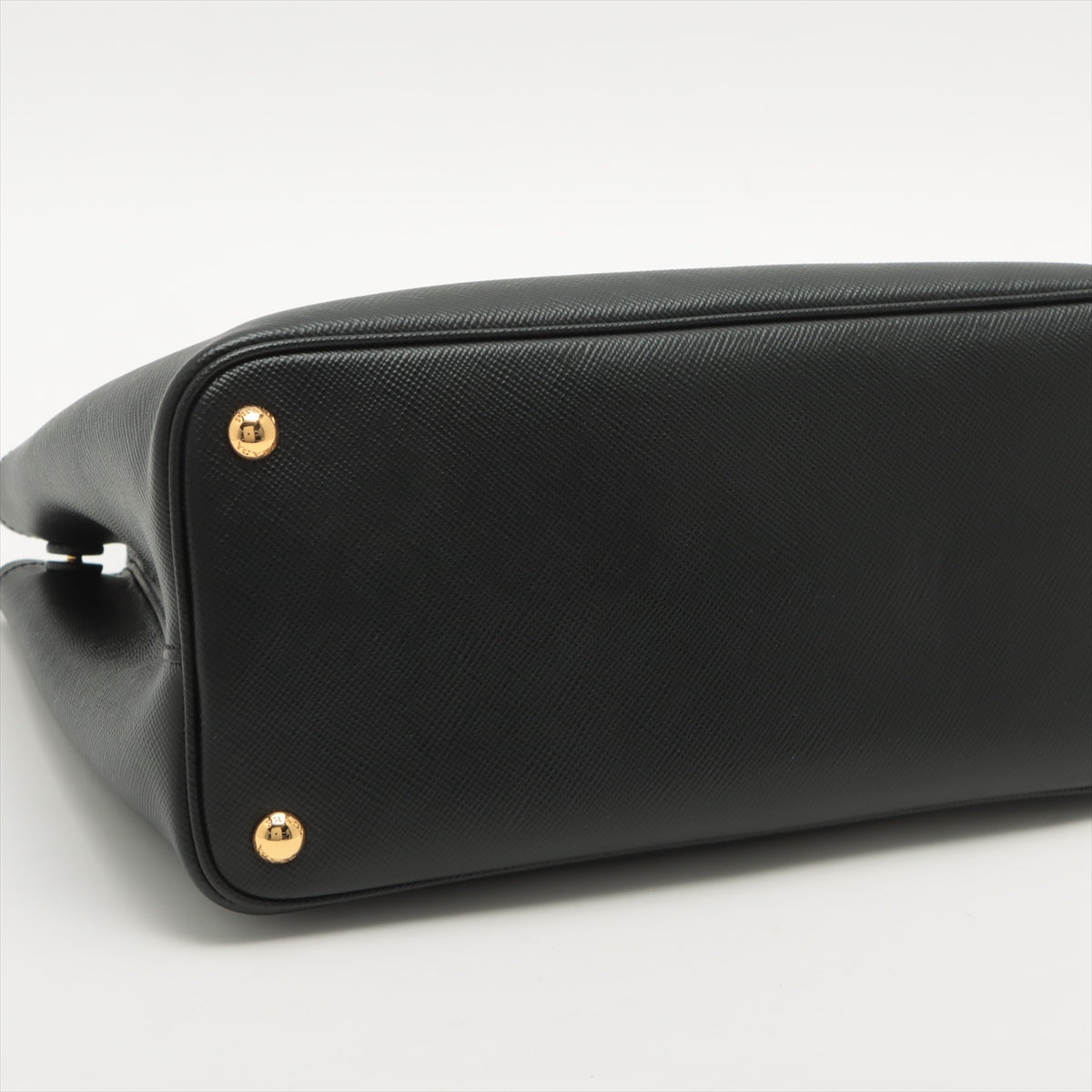 Double Medium Saffiano Leather Black Bag