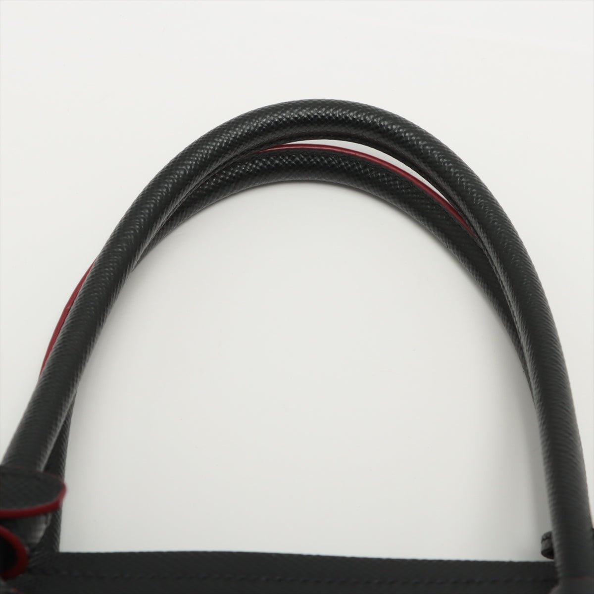 Double Medium Saffiano Leather Black Bag