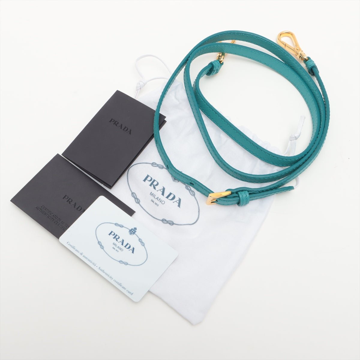 Double Saffiano Cuir Tuquoise 2-way