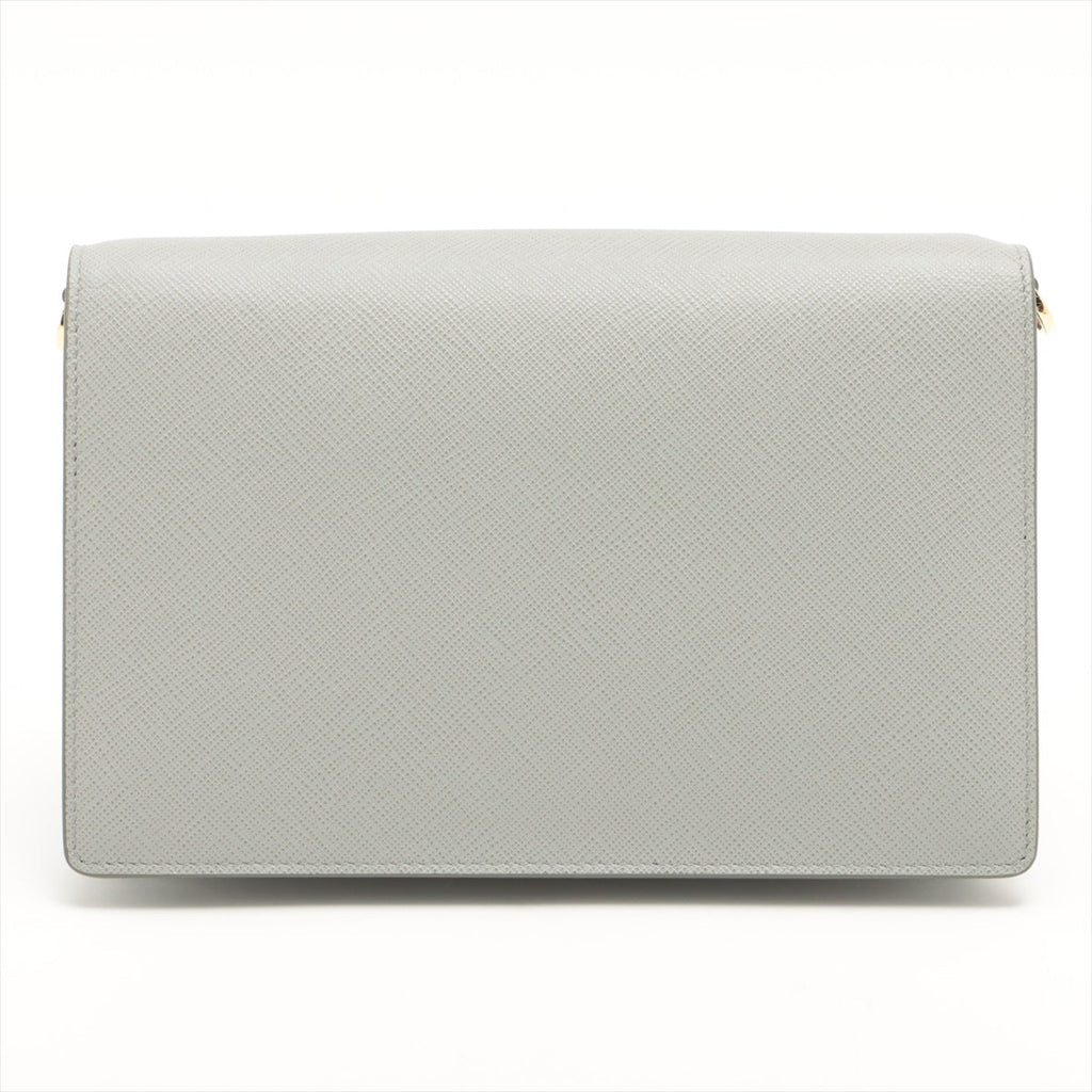 Envelope City Shoulder bag Grey Saffiano leather