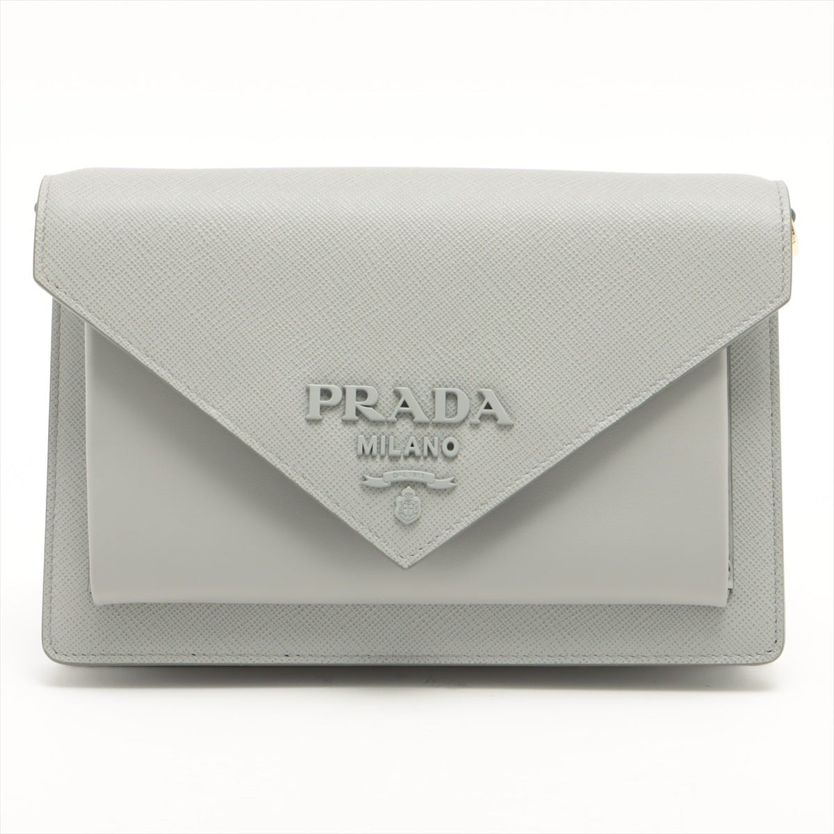 Envelope City Shoulder bag Grey Saffiano leather