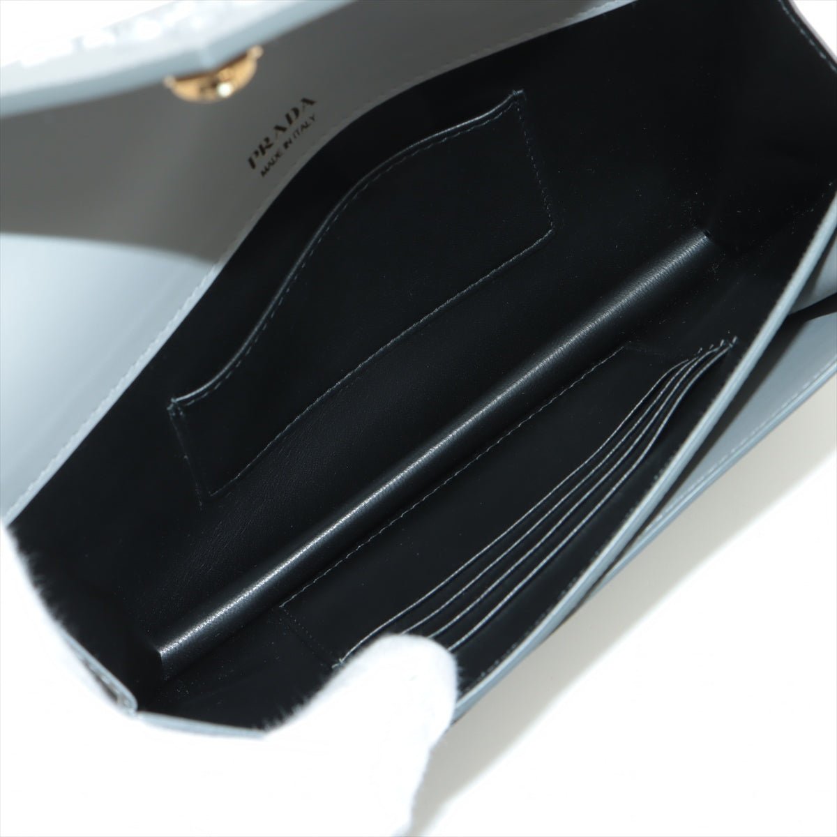 Envelope City Shoulder bag Grey Saffiano leather