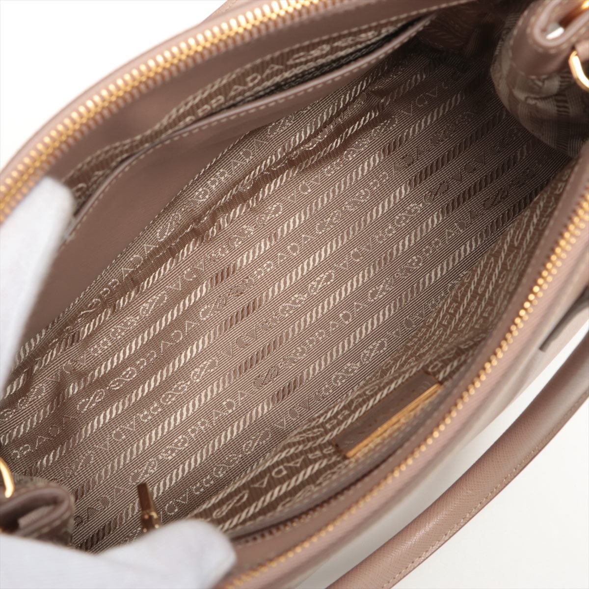 Galleria in Saffiano Leather 2way handbag Cipria