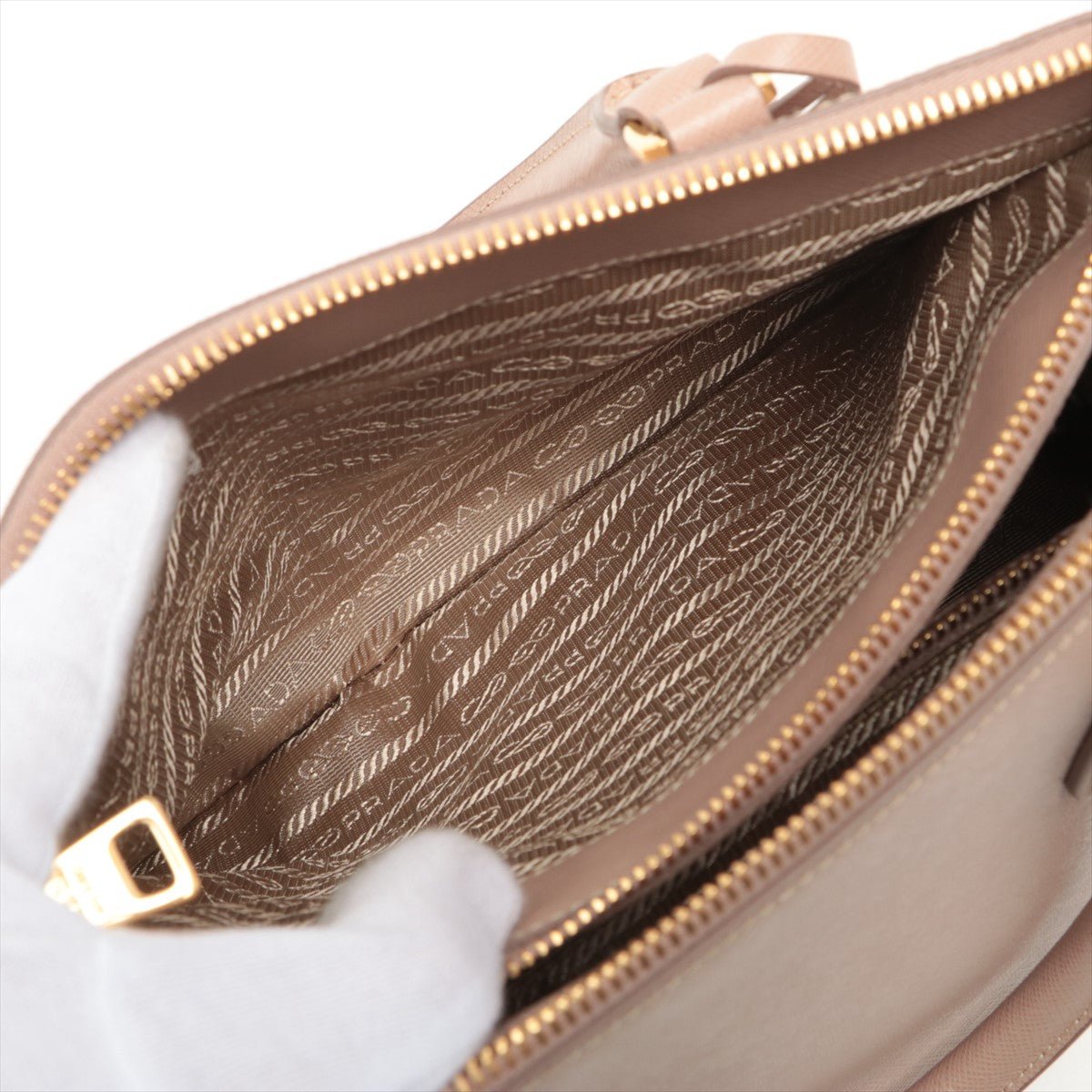 Galleria in Saffiano Leather 2way handbag Cipria
