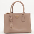 Galleria in Saffiano Leather 2way handbag Cipria