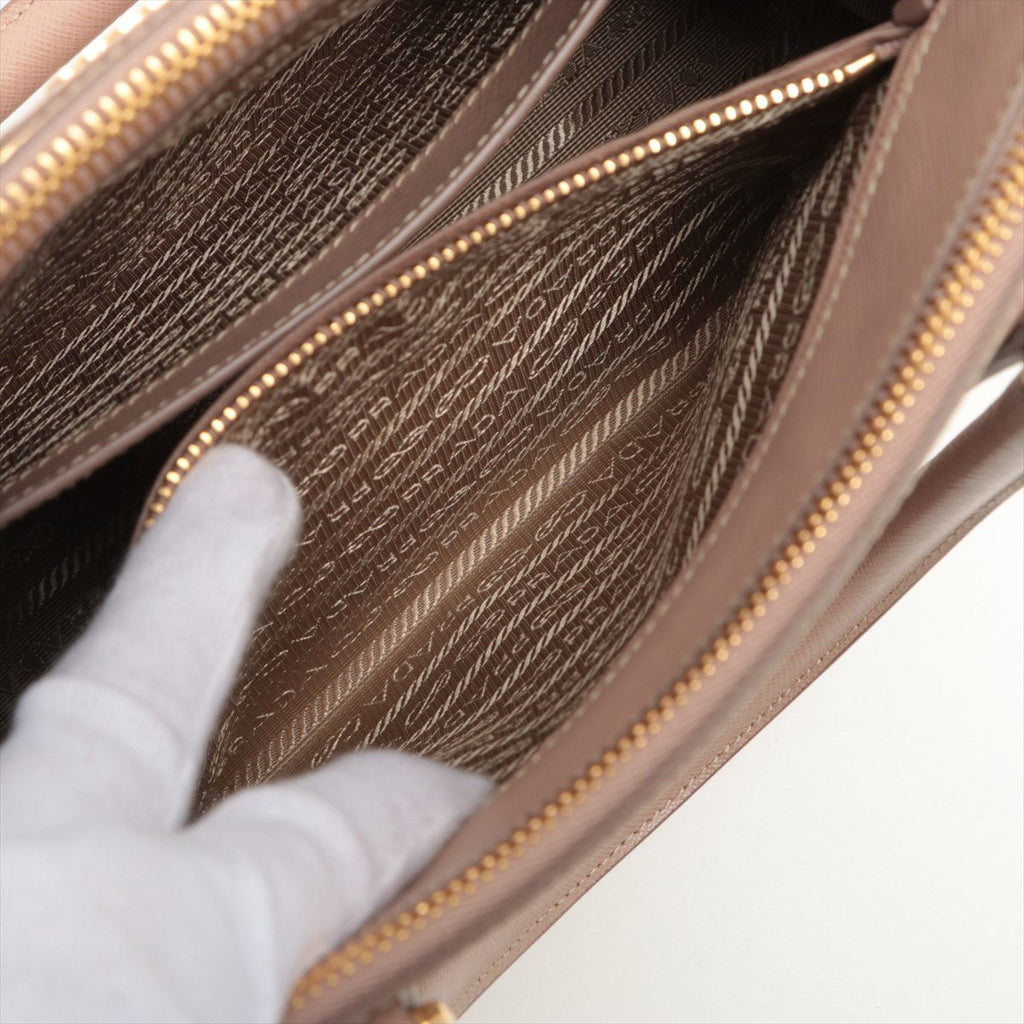Galleria in Saffiano Leather 2way handbag Cipria