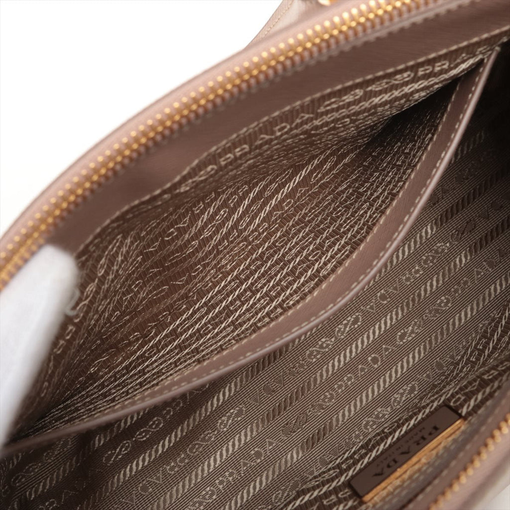 Galleria in Saffiano Leather 2way handbag Cipria
