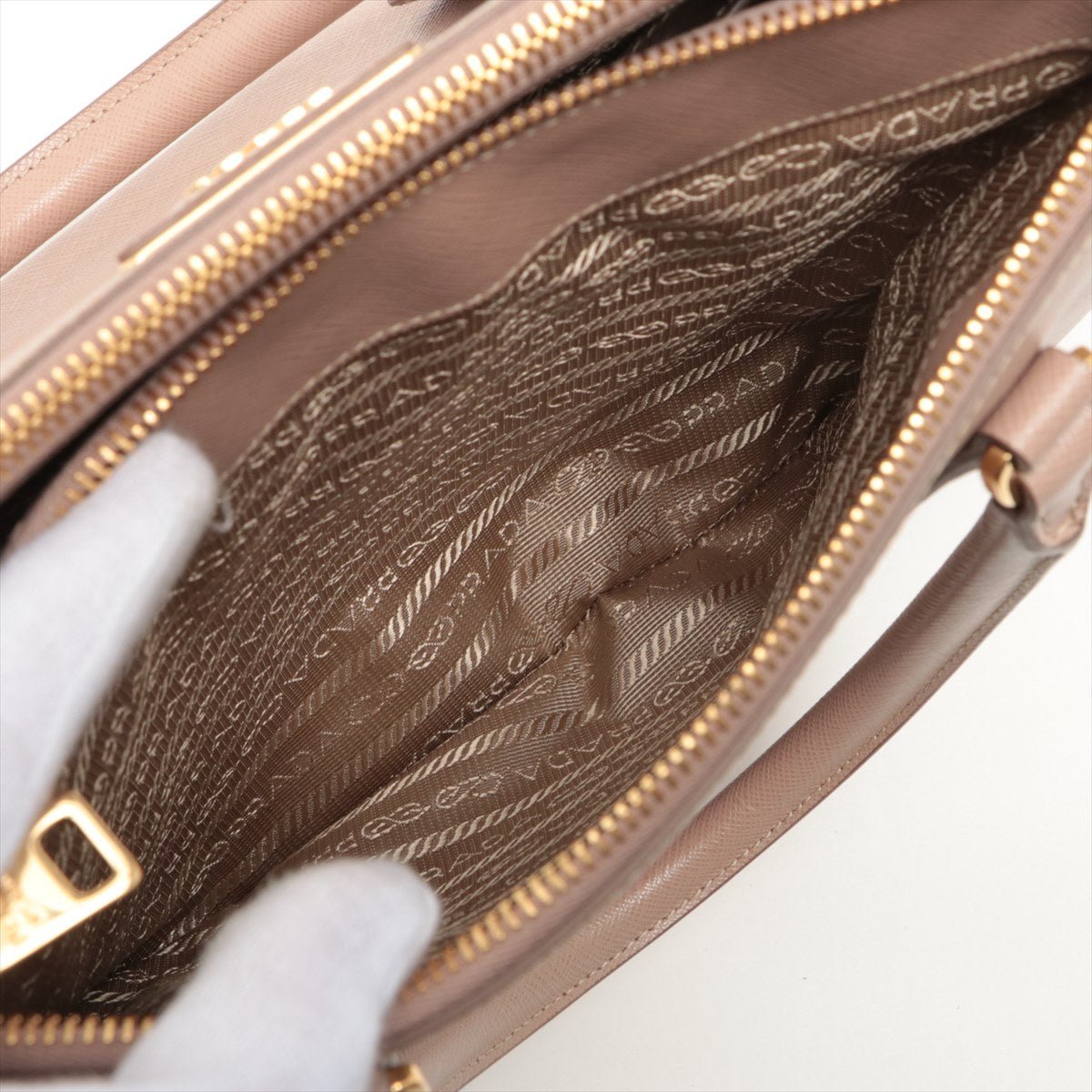 Galleria in Saffiano Leather 2way handbag Cipria