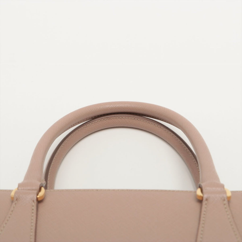 Galleria in Saffiano Leather 2way handbag Cipria