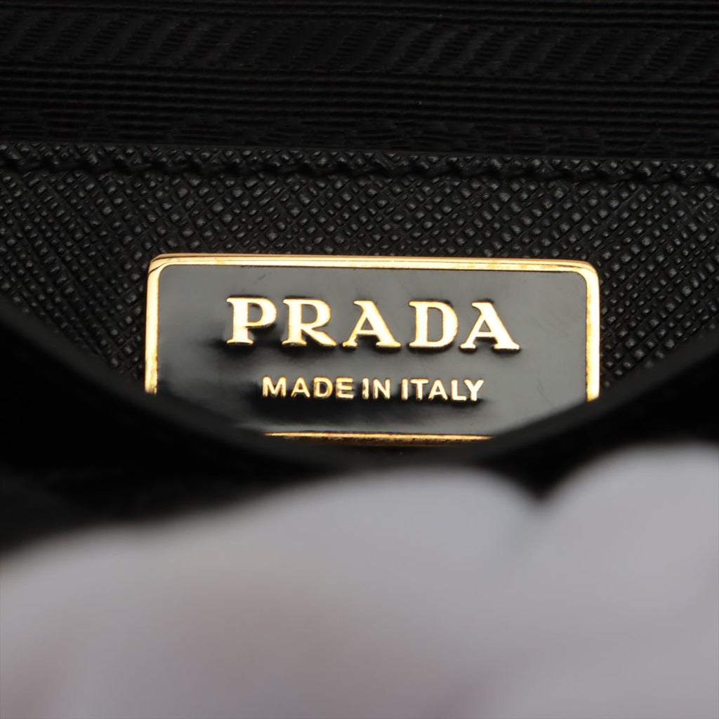 Galleria Large 2way Black Saffiano Leather