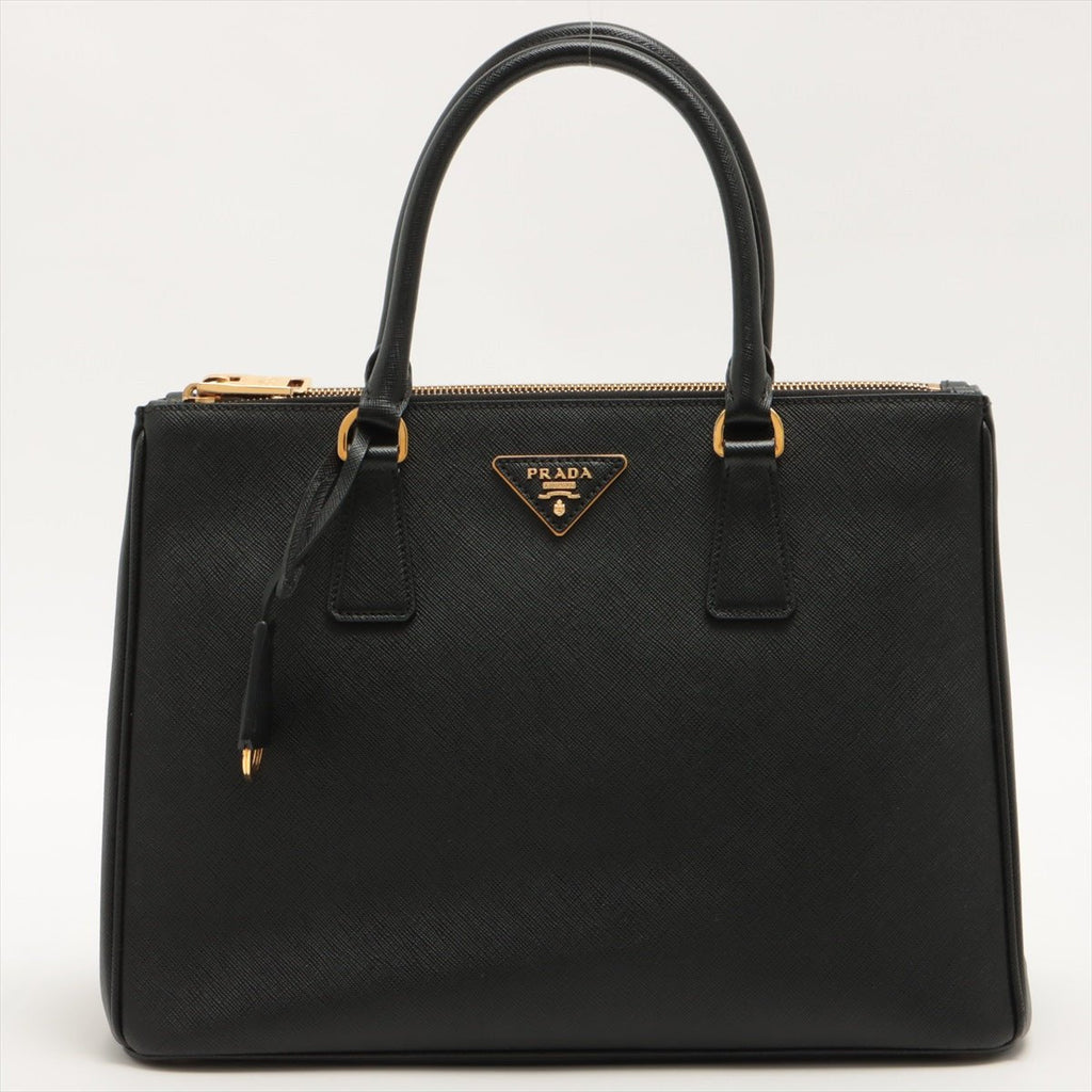 Galleria Large 2way Black Saffiano Leather