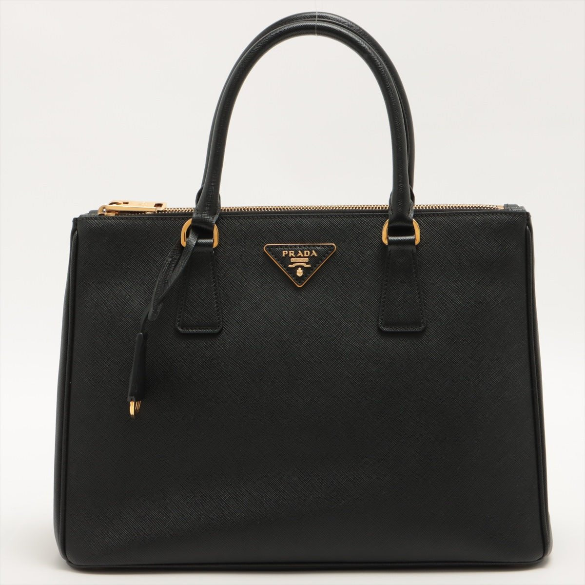 Galleria Large 2way Black Saffiano Leather