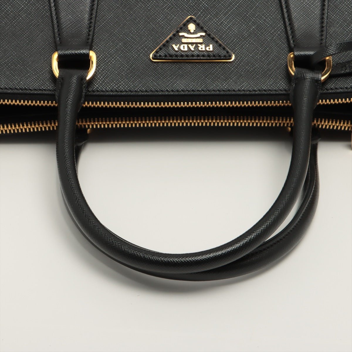 Galleria Large 2way Black Saffiano Leather