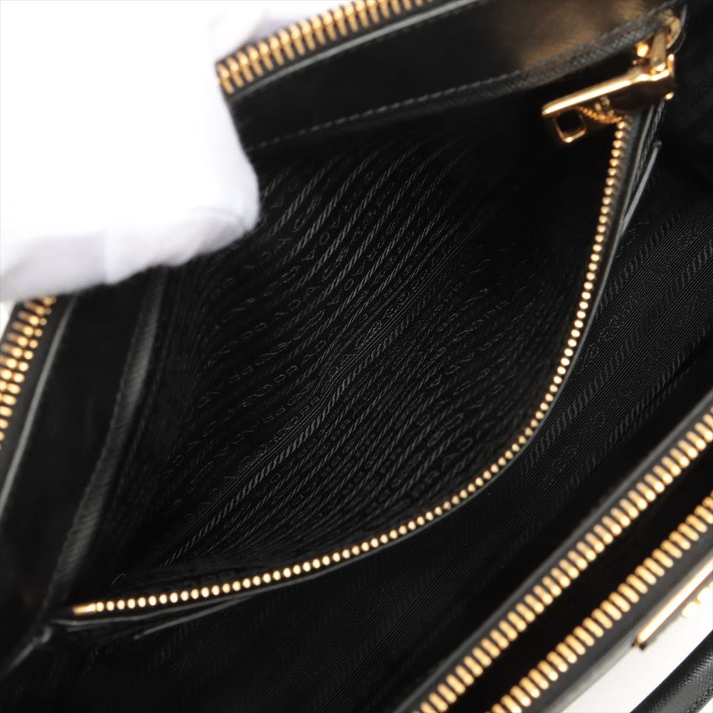 Galleria Large 2way Black Saffiano Leather