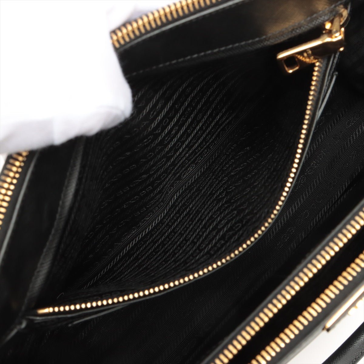 Galleria Large 2way Black Saffiano Leather