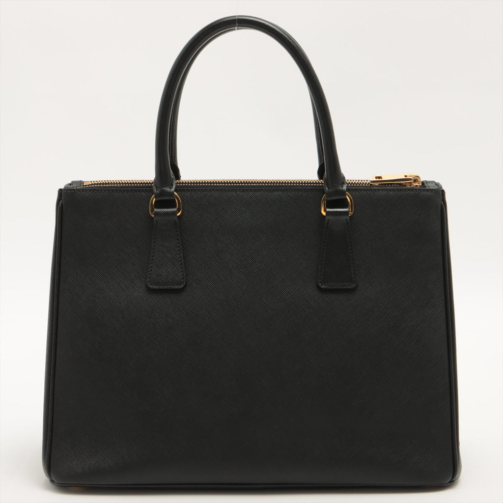 Galleria Large 2way Black Saffiano Leather