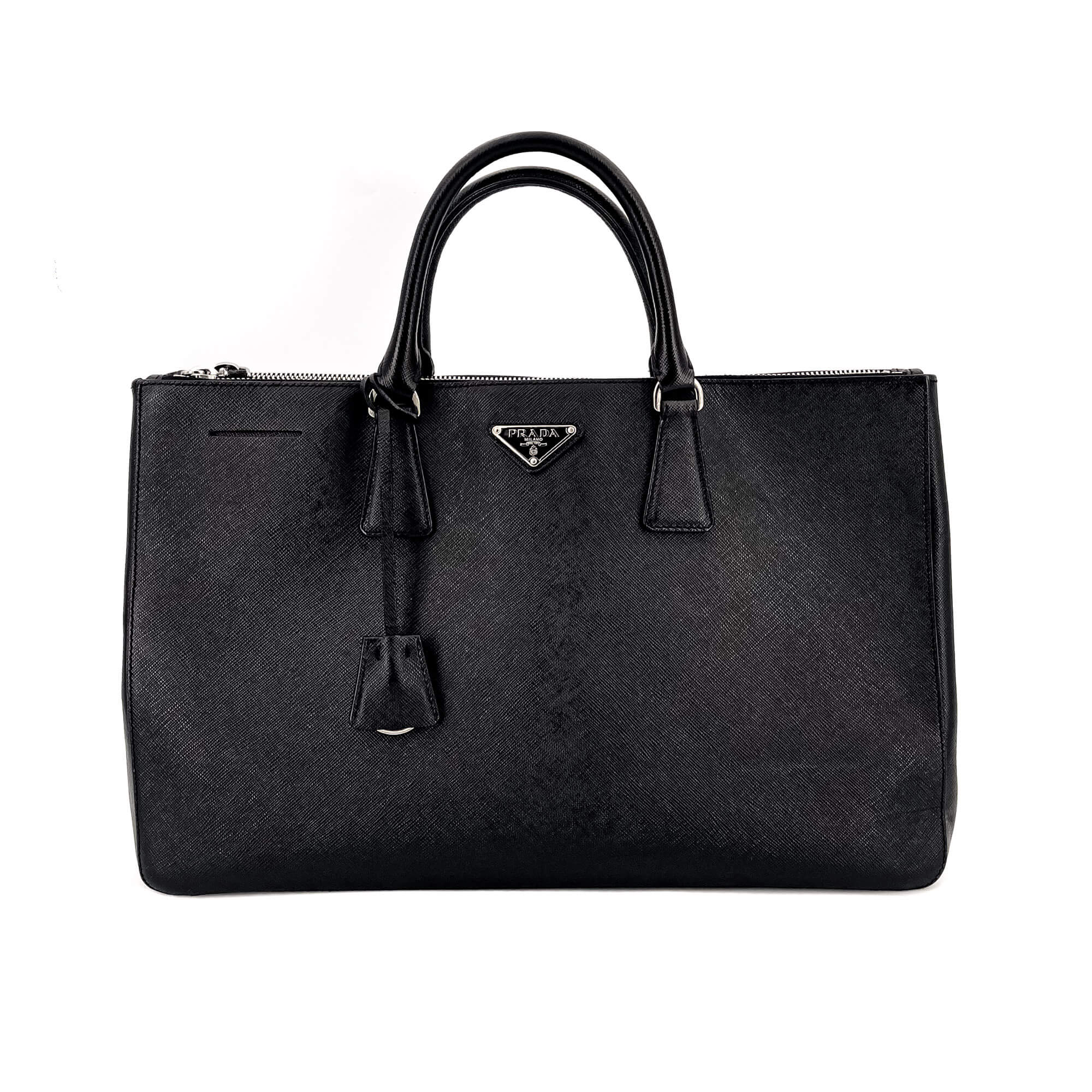 Galleria Large Leather Black Tote