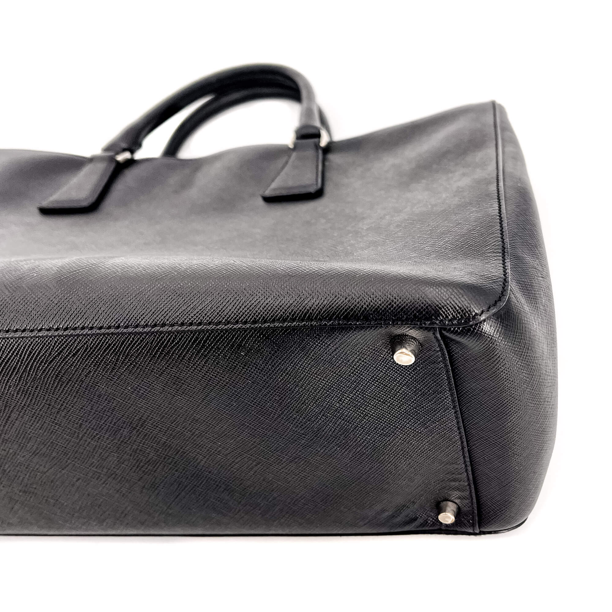 Galleria Large Leather Black Tote