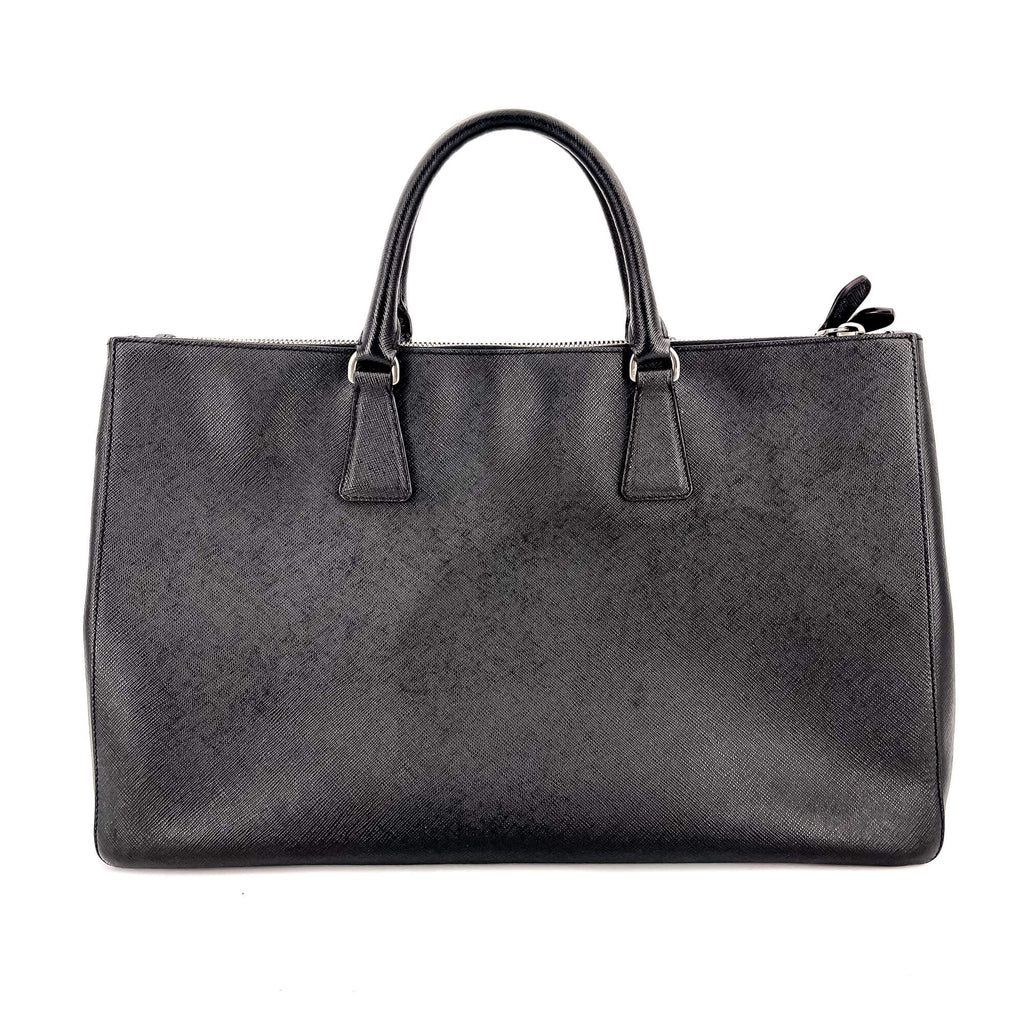 Galleria Large Leather Black Tote