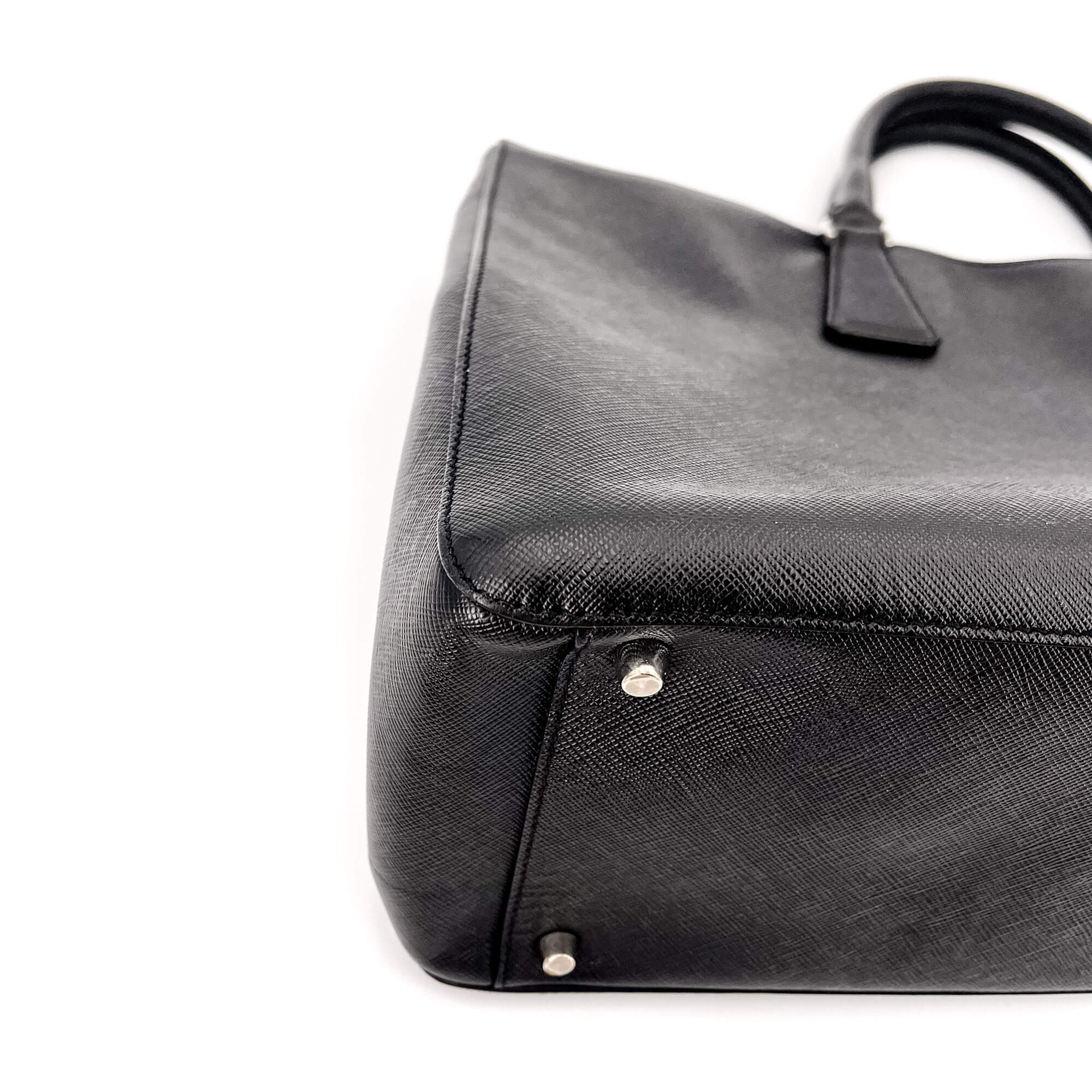 Galleria Large Leather Black Tote