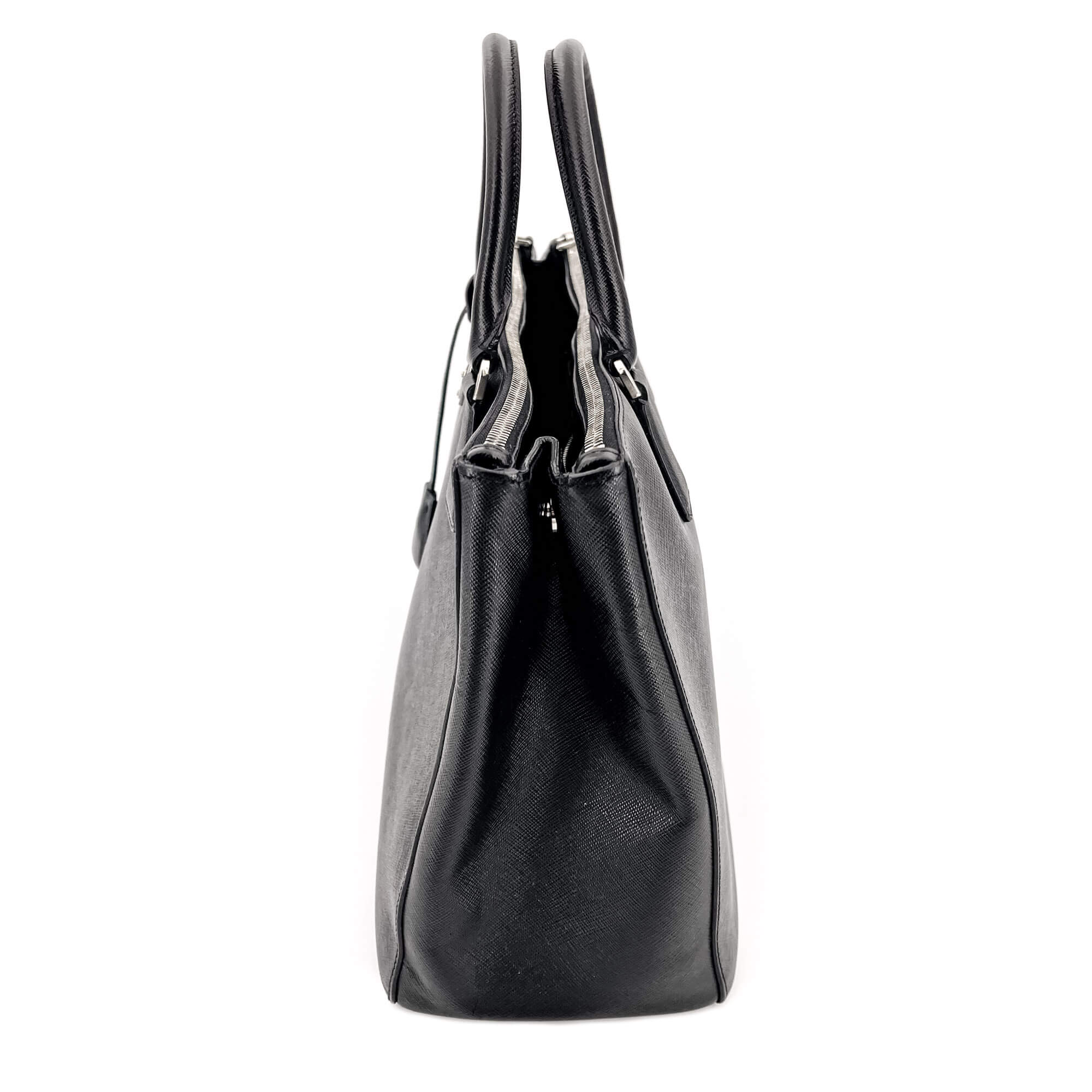 Galleria Large Leather Black Tote