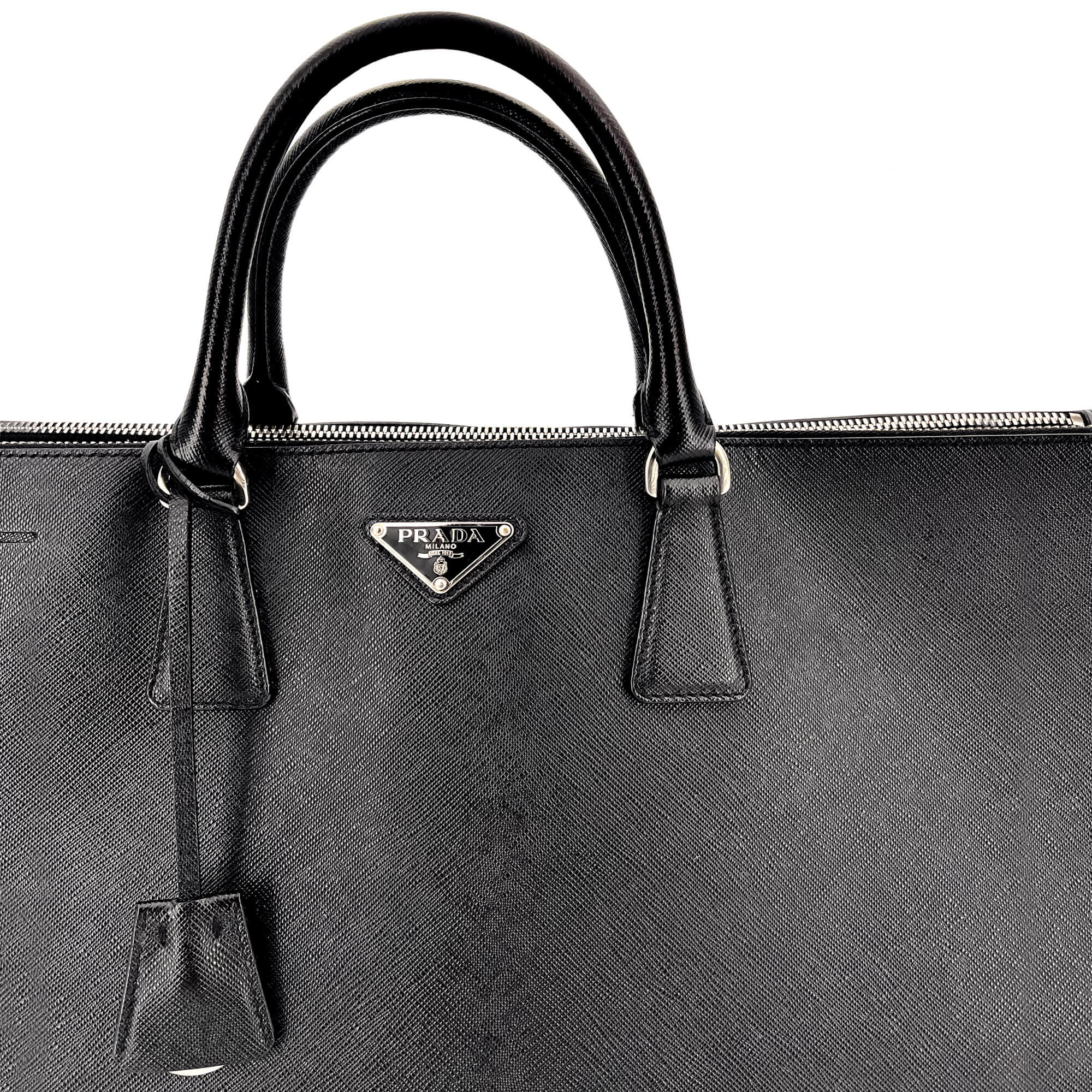 Galleria Large Leather Black Tote