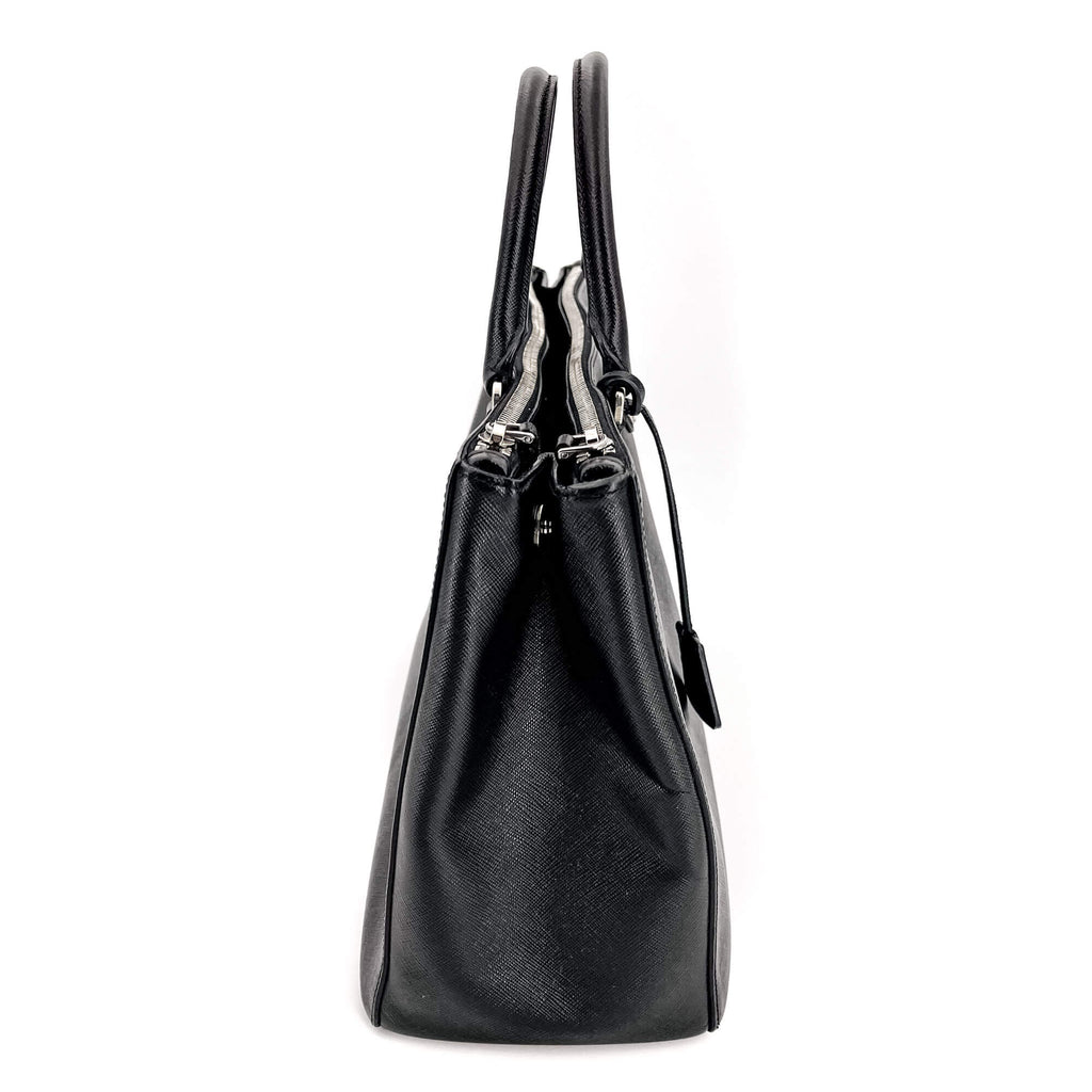 Galleria Large Leather Black Tote