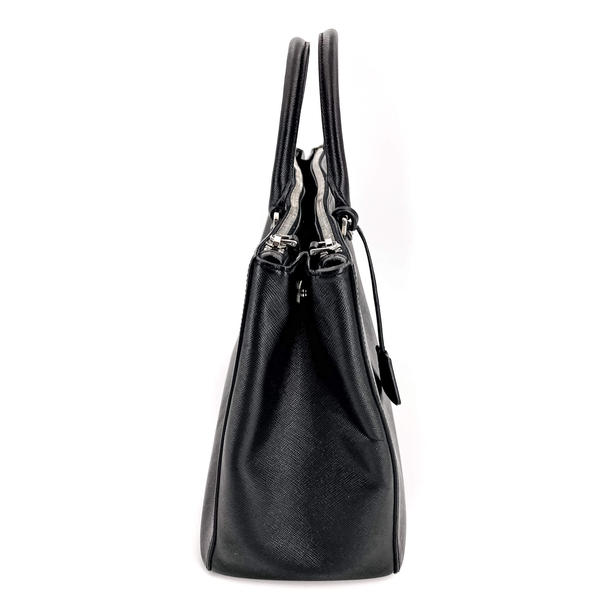 Galleria Large Leather Black Tote