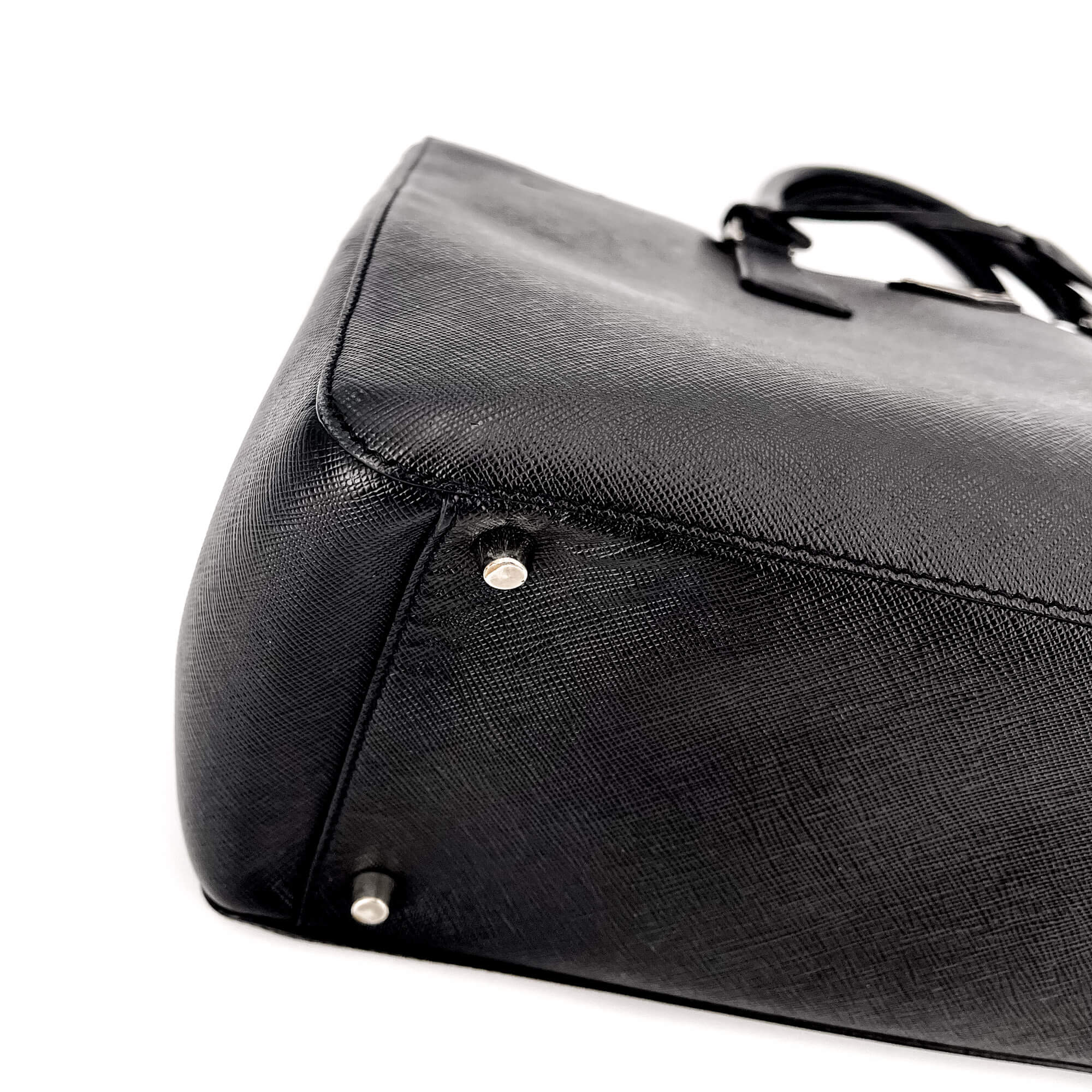 Galleria Large Leather Black Tote