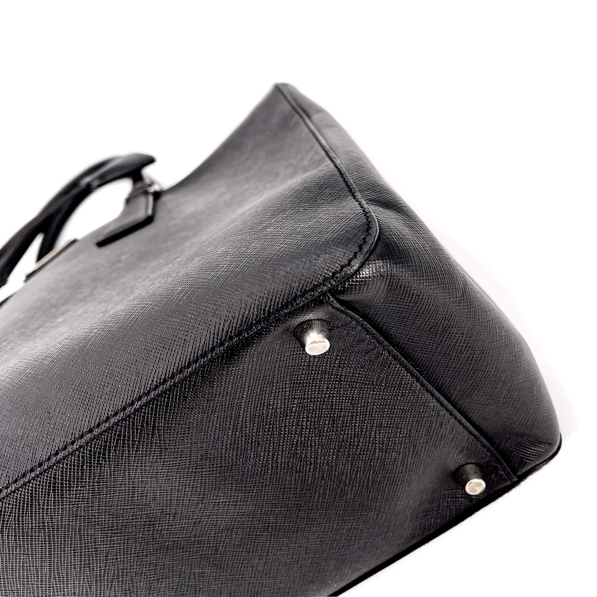 Galleria Large Leather Black Tote