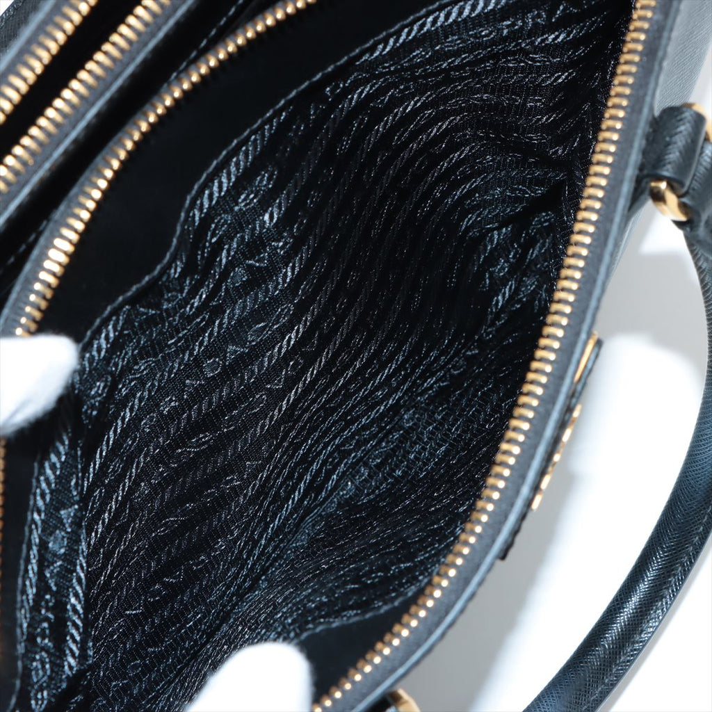 Galleria Medium 2way Black Saffiano Leather