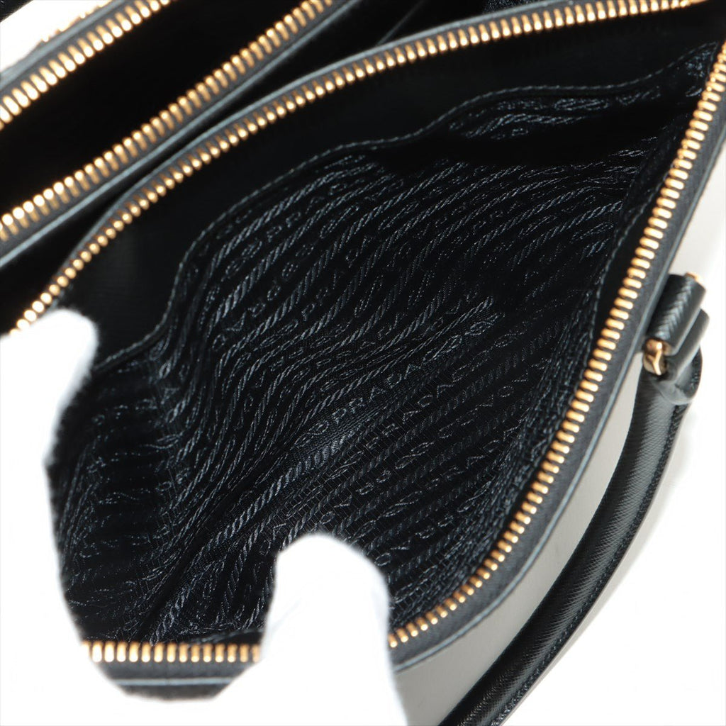Galleria Medium 2way Black Saffiano Leather