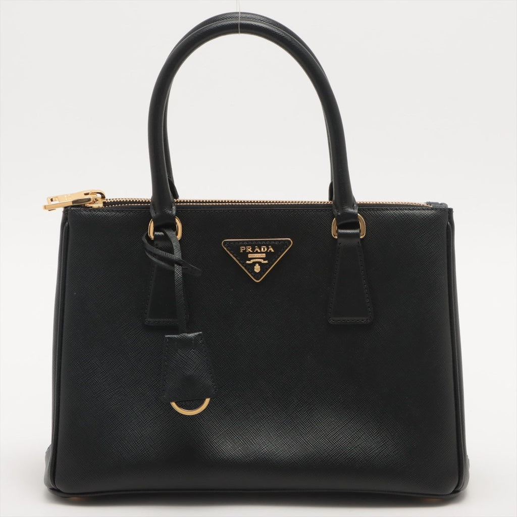 Galleria Medium 2way Black Saffiano Leather