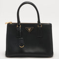 Galleria Medium 2way Black Saffiano Leather